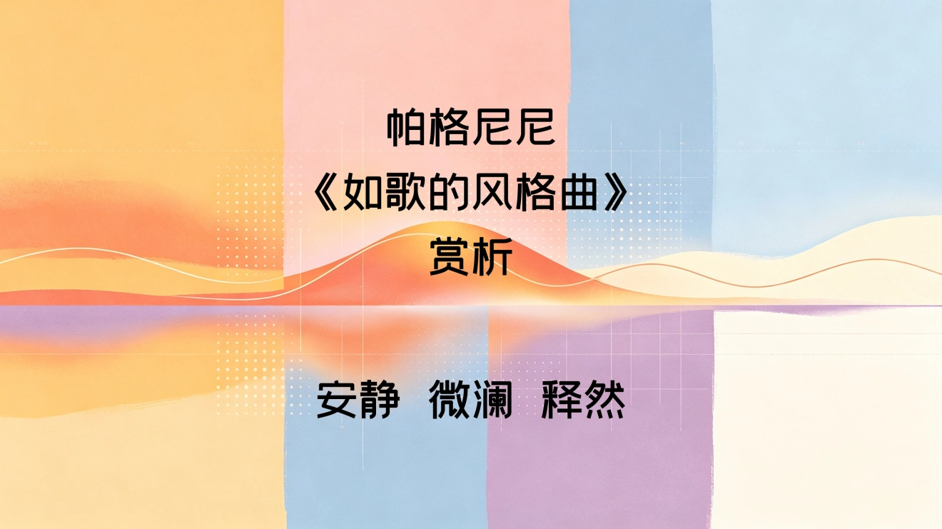 《如歌的风格曲》赏析